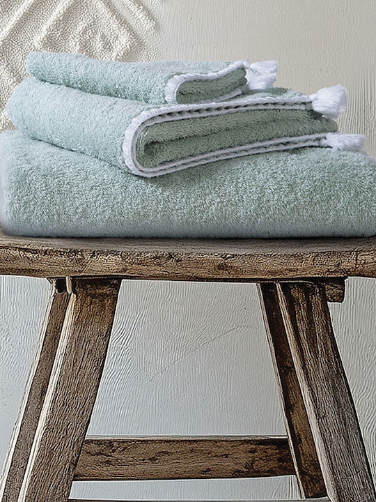 3-teiliges Handtuch-Set Nef-nef Josephine Aqua 30x50 50x90 70x140