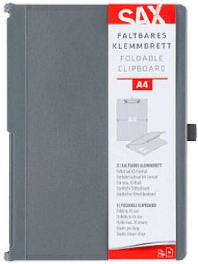 Sax Clipboard with Clamp Conference for Paper A4 Gray 1pcs