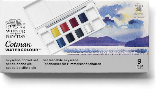 Winsor & Newton Cotman Νερομπογιά Πολύχρωμο με Πινέλο