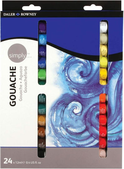 Daler Rowney SIMPLY Set of Watercolours Multicolored 12ml 24pcs