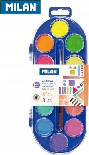 Milan Watercolour Paints 12 Colours Milan