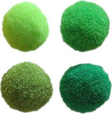 Titanum Pom Pom Handwerk Grün mit Durchmesser 10mm Set 120Stück