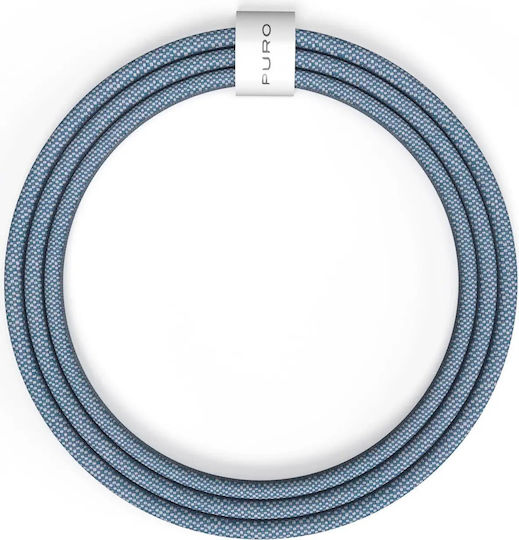 Puro USB 2.0 Cable USB-C male - USB-C 60W PD Μπλε 1.5m