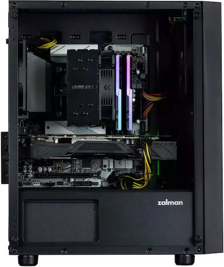 Zalman T3 Plus Gaming Mini Tower Carcasă PC cu Deschidere Laterală Neagră
