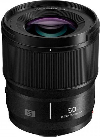 Panasonic Full Frame Φωτογραφικός Φακός S 50mm F1.8 για Leica L Mount Μαύρος