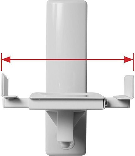 B-Tech Тонколонни стойки Стенен Side Clamping (Двойка) в Бял Цвят