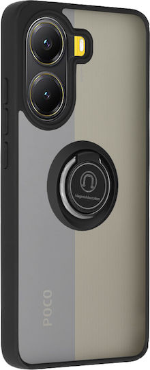 Techsuit Glinth Umschlag Rückseite Silikon Schwarz (Poco X7 Pro)