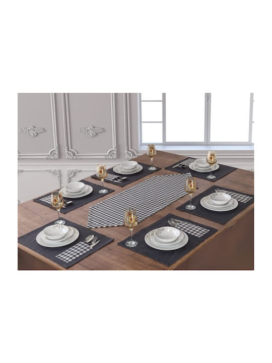 Tropik Home Ράνερ Σετ 7τμχ Black 40x170εκ.