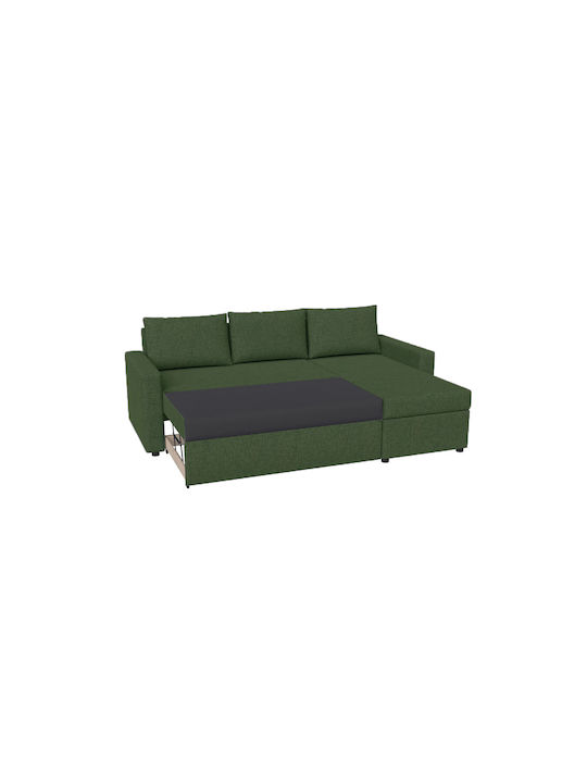 Concept Corner Couch Bed with Reversible Angle and Storage Space Cypress 218x153x80 cm