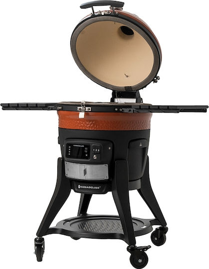 Kamado Joe Konnected Joe Керамично Скара на дървени въглища Камадо с Капак и Пушилня
