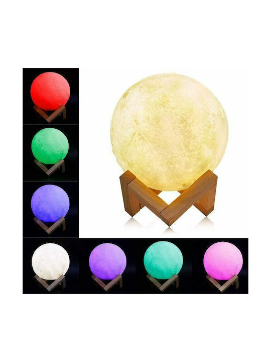 ACP Decorative Lamp Moon Light with Socket for Bulb E14 Multicolour