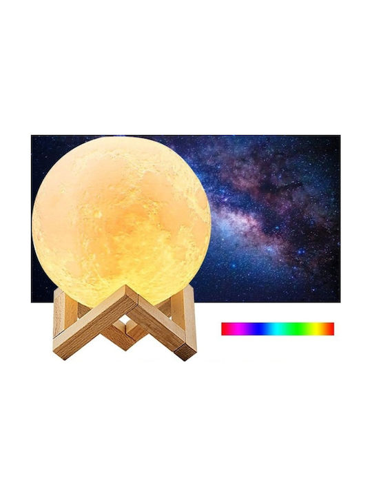 ACP Decorative Lamp Moon Light with Socket for Bulb E14 Multicolour