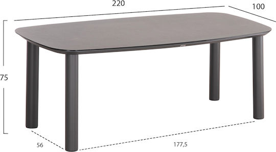 Dosun Τραπεζαρίας Γκρι 220x100x75εκ. Dosun Τραπεζαρίας Γκρι 220x100x75εκ.