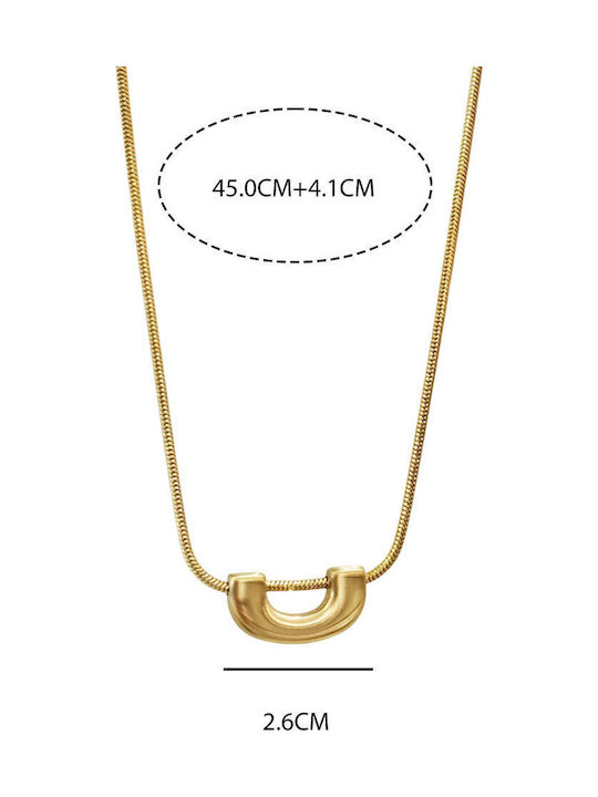 Necklace From Gold Plated Steel Necklace From Gold Plated Steel