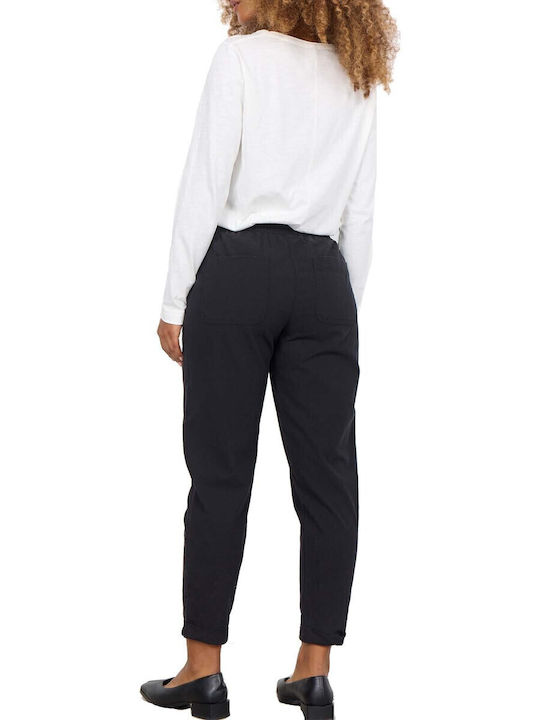 Soya Concept Women's Fabric Palazzo Pants with Elastic Black