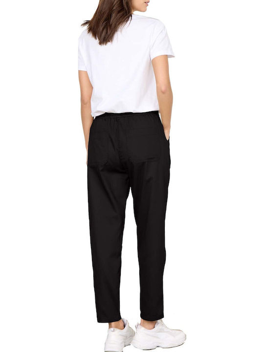 Damenhose mit Gummiband Schwarze