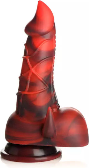 XR Dildo με Όρχεις και Βεντούζα Κόκκινο