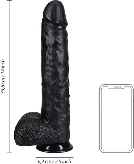 Shots Ρεαλιστικό Dildo με Όρχεις και Βεντούζα 35.5cm