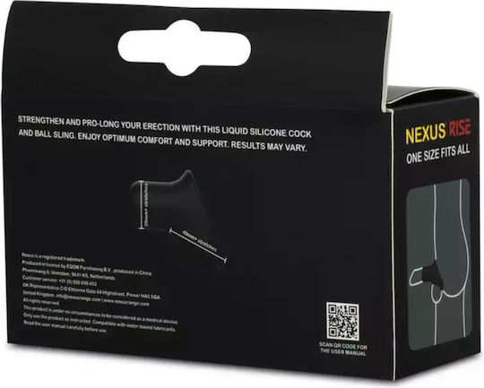 Nexus Δαχτυλίδι Πέους & Όρχεων Σιλικόνης Μαύρο