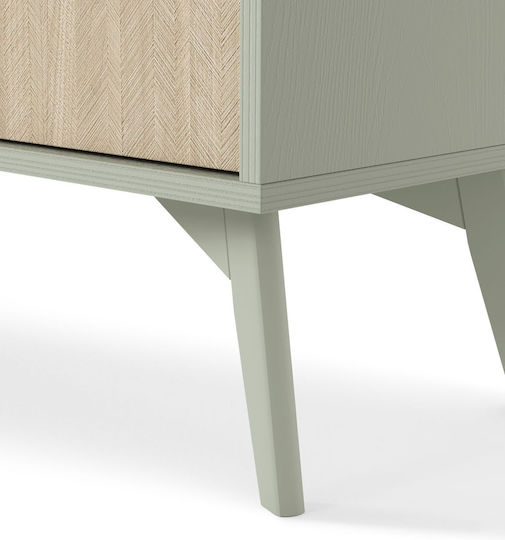 Forest Wooden Bedside Table Green 54x38x54cm