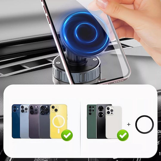 Techsuit Suport Auto pentru Telefon cu magnet MagSafe Neagră