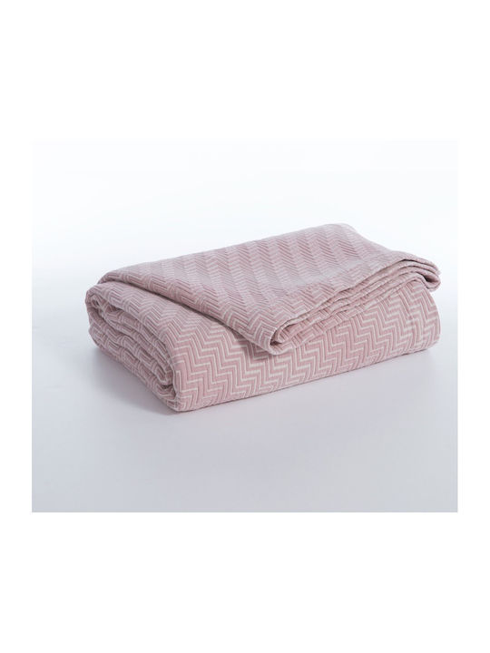 Nef-Nef Homeware Chevie Double Blanket 230x250cm Pink