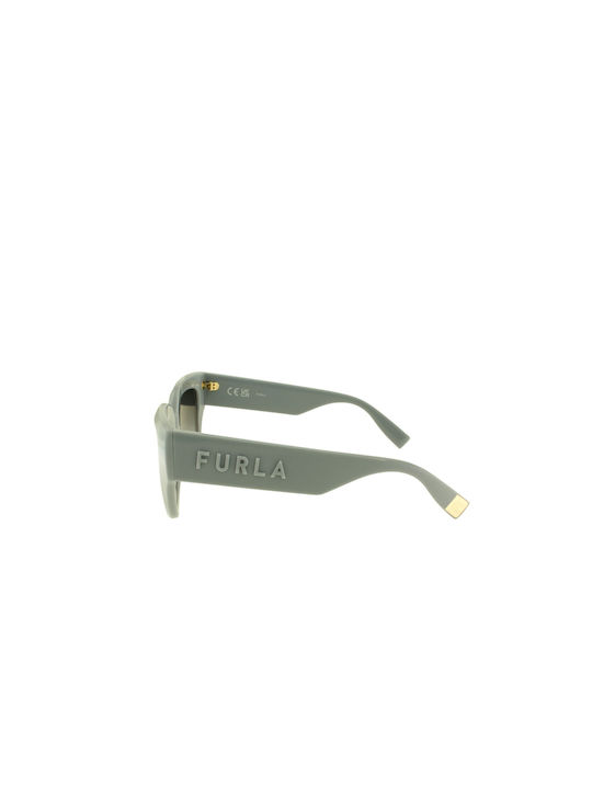 Furla Women's Sunglasses with Green Plastic Frame and Green Gradient Lens SFU809V 04GT