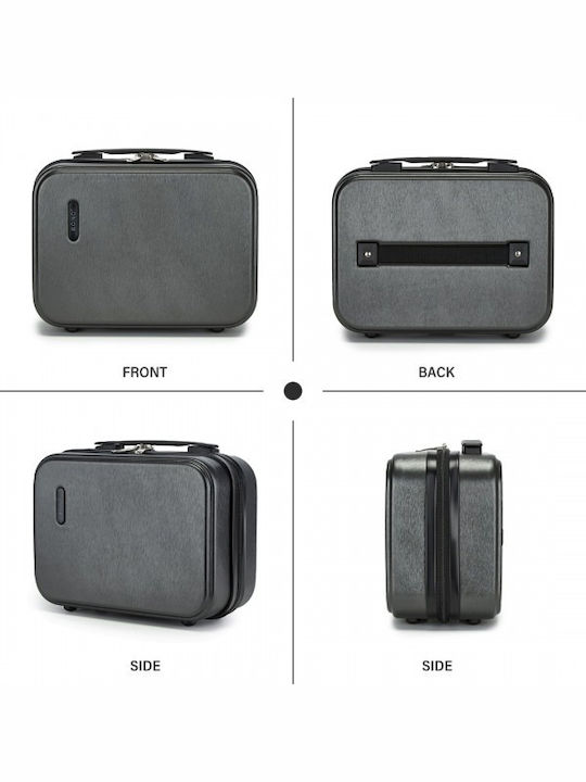 Miss Lulu Hard Shell Cosmetic Case – Durable Travel Makeup Organizer Ykk Zipper Grey