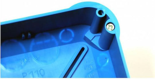 Simet Flush Electrical Box for Drywall in Blue Color