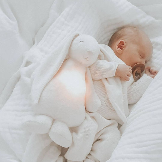 Moonie Animăluț The Humming Bunny din Țesătură Cu senzor de plâns