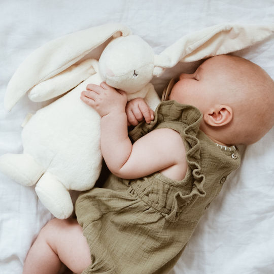 Moonie Animăluț The Humming Bunny din Țesătură Cu senzor de plâns