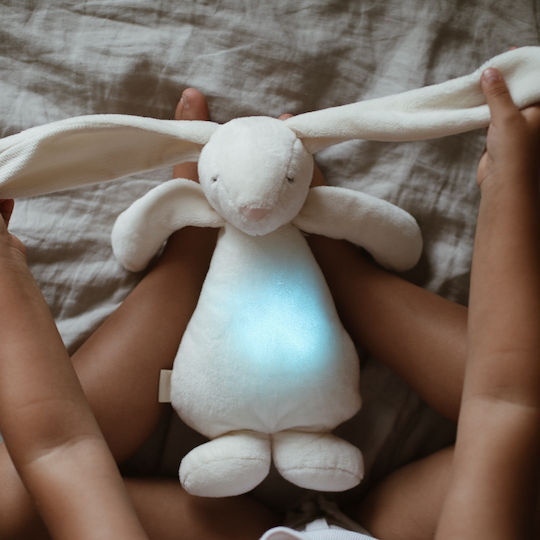 Moonie Animăluț The Humming Bunny din Țesătură Cu senzor de plâns