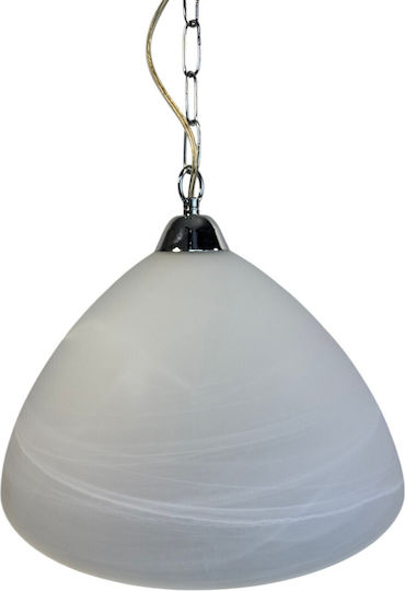 Epiplo-Fos Pendant Light White with Socket E27 34x34x25cm