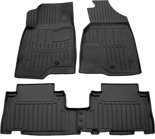 Race Axion Satz Vorder- und Hintermatten Wannenartig 4Stück aus Gummi für Chevrolet Captiva 2006-2018 Schwarz
