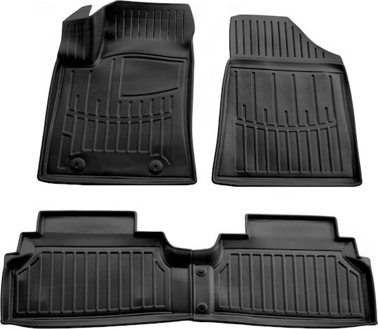 Race Axion Set of Front and Rear Mats 4pcs Tray Type for Hyundai Kona 2023 Black