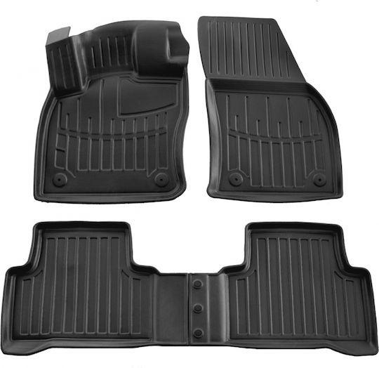Race Axion Set of Front and Rear Mats 4pcs Tray Type for Volkswagen Touran 2015 Black