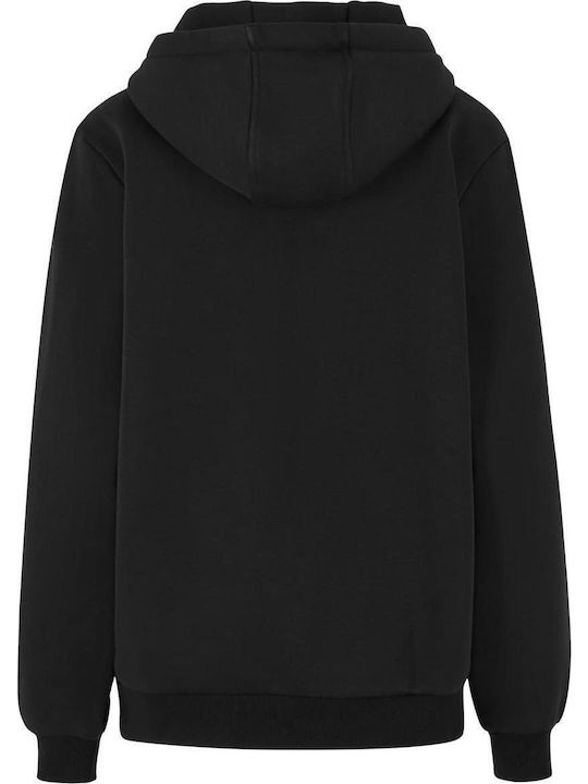 Damen Sweatshirt Kapuzen Black