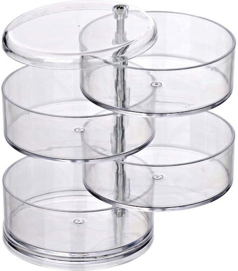 Wenko Wenko Kosmetikorganisationsständer mit Ebenen Transparent 17,5x11,5x11,5cm