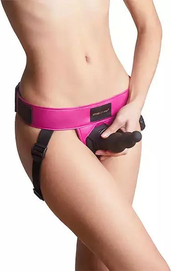 Strap On Me Strap-on Harness με Διπλό Dildo σε Φούξια Χρώμα