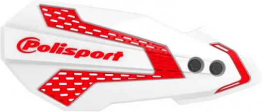 Polisport Motorcycle Protective Hand Guards in White Colour