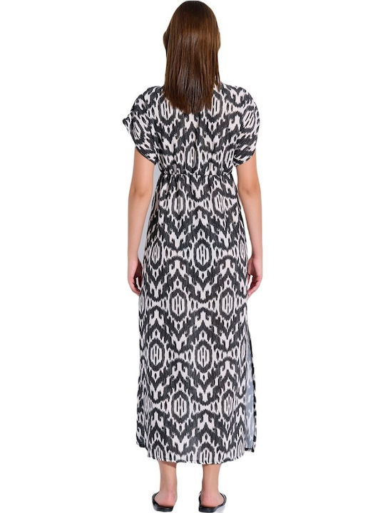 Jeannette Women's Dress Beachdress Viscose Relaxed Fit 8087black