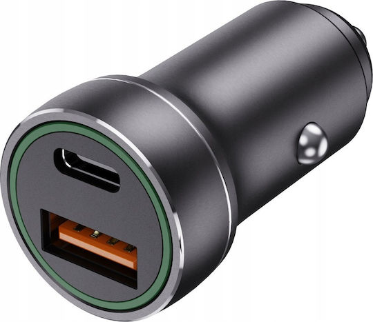 Jellico Jellico Auto-Ladegerät 20W Schnellladen mit Anschlüssen: 1xUSB-A 1xType-C inklusive Lightning Kabel Schwarz