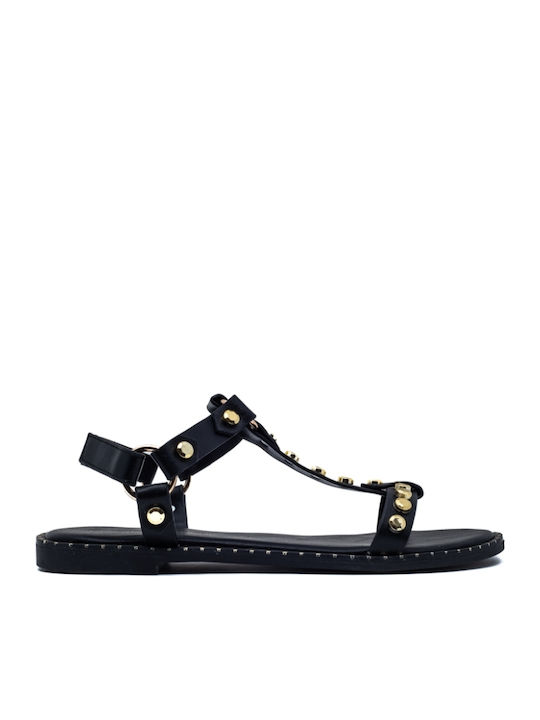 Women's Flat Sandals in Black Color
