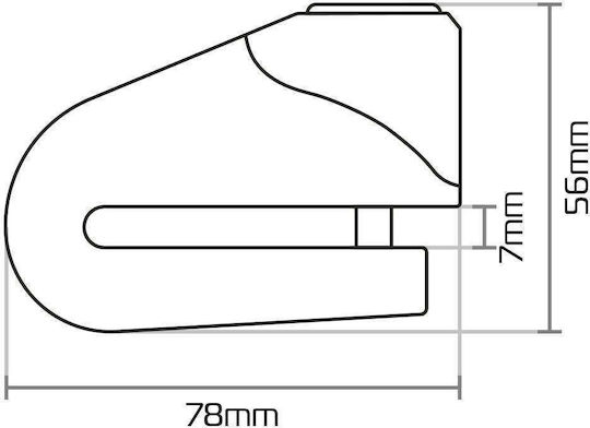 Oxford Quartz XA6 Motorcycle Disc Brake Lock in Black