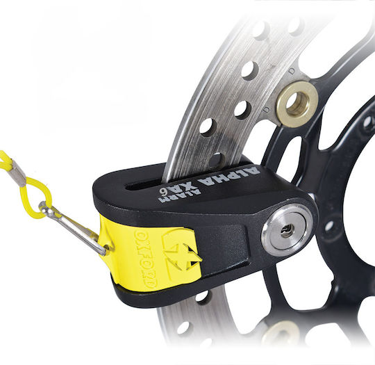Oxford Quartz XA6 Motorcycle Disc Brake Lock in Black