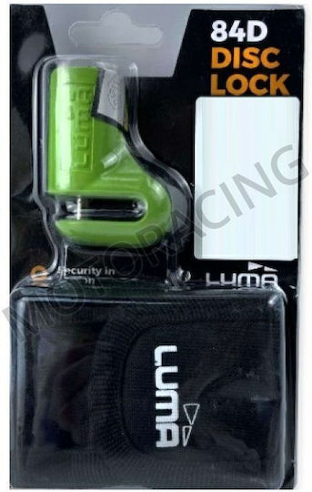 Luma Enduro 84D Motorcycle Disc Brake Lock in Green