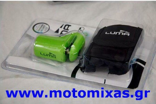 Luma Enduro 84D Motorcycle Disc Brake Lock in Green