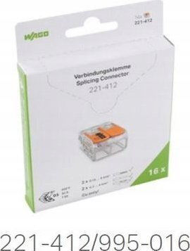 Wago Kabelverbindungsbänder Schnellverbindung 221-412/995-016 16 Stück