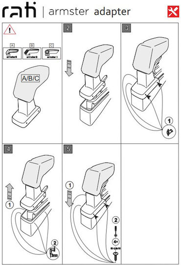Rati Armster Car Armrest Mount for Hyundai i10 Black
