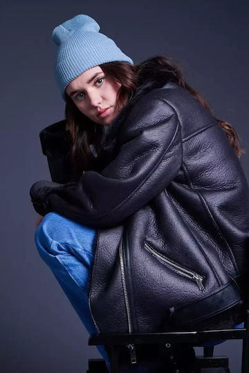 Beanie Γυναικείος Σκούφος Πλεκτός σε Μπλε χρώμα